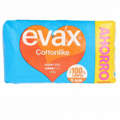 Super Sanitary Pads with Wings Evax Cottonlike (24 uds)