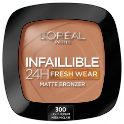 Kompaktne pruunistav puuder L'Oreal Make Up Infaillible 300-light medium pale moyen 24 tundi (9 g)