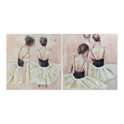 Painting DKD Home Decor Dancers (100 x 3,5 x 100 cm) (2 Units)