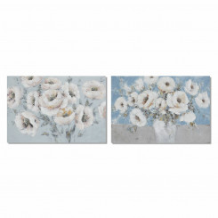Painting DKD Home Decor Flowers (120 x 2,8 x 80 cm) (2 Units)