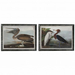 Картина DKD Home Decor Bird Oriental (90 x 2 x 68 см) (2 шт.)