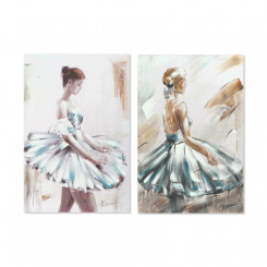 Painting DKD Home Decor Ballerina (60 x 2,5 x 90 cm) (2 Units)