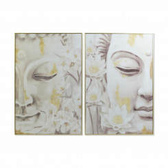 Картина DKD Home Decor Будда Восточный (80 x 4 x 120 см) (2 шт.)
