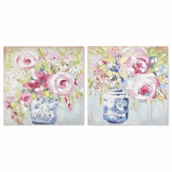Painting DKD Home Decor Vase (80 x 3 x 80 cm) (2 Units)