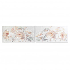 Painting DKD Home Decor Flowers (120 x 3 x 60 cm) (2 Units)