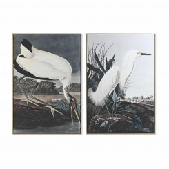 Painting DKD Home Decor Bird Oriental (83 x 4 x 123 cm) (2 Units)