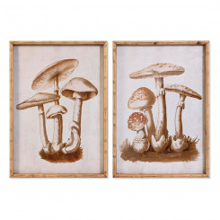 Painting DKD Home Decor Crystal 50 x 70 x 2,8 cm 50 x 2,8 x 70 cm Mushrooms (2 Units)