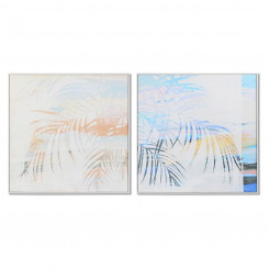 Painting DKD Home Decor Palms Tropical (100 x 4 x 100 cm) (2 Units)