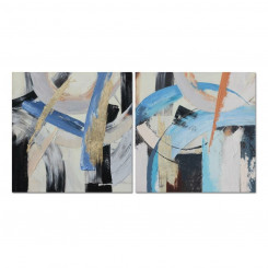 Painting DKD Home Decor 100 x 2,5 x 100 cm 100 x 2,8 x 100 cm Abstract Modern (2 Units)