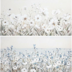 Картина DKD Home Decor Flowers Shabby Chic (120 x 3,7 x 60 см) (2 шт.)