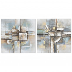 Painting DKD Home Decor Abstract Modern (80 x 3 x 80 cm) (2 Units)