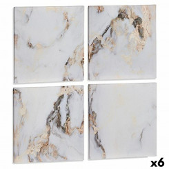 4 pildist koosnev komplekt Lõuend Marmor valge 35 x 7 x 35 cm (6 ühikut)