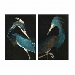 Painting DKD Home Decor Birds Oriental 80 x 4 x 120 cm (2 Units)