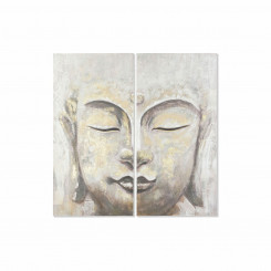 2 maali komplekt DKD Home Decor Buddha Idamaine (120 x 3,7 x 120 cm)