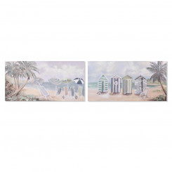 Painting Home ESPRIT Beach Mediterranean 120 x 3 x 60 cm (2 Units)