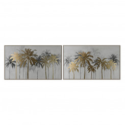 Painting Home ESPRIT Palms Tropical 150 x 4 x 90 cm (2 Units)