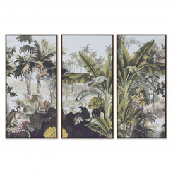 Set of 3 paintings Home ESPRIT Tropical 180 x 4 x 120 cm (3 Pieces, parts)