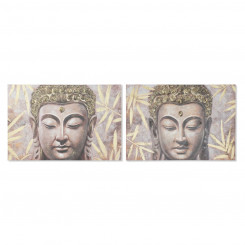 Painting Home ESPRIT Buddha Oriental 120 x 3 x 80 cm (2 Units)