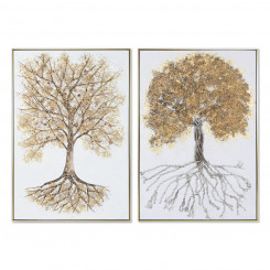 Painting Home ESPRIT Tree Contemporary 82 x 5 x 122 cm (2 Units)