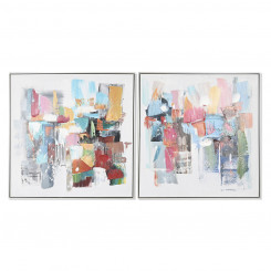 Painting Home ESPRIT Abstract Modern 82 x 4.5 x 82 cm (2 Units)