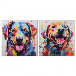 Картина Home ESPRIT Modern Dog 80 x 3 x 80 см (2 шт.)