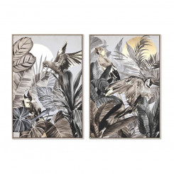Painting DKD Home Decor Tropical 83 x 4.5 x 122.5 cm 83 x 4.5 x 123 cm (2 Units)