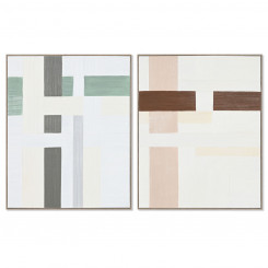 Painting Home ESPRIT Abstract City 82.2 x 4.5 x 102 cm (2 Units)