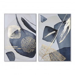 Painting Home ESPRIT Abstract Contemporary 83 x 4.5 x 123 cm (2 Units)