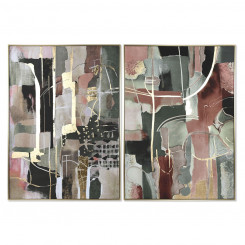 Painting Home ESPRIT Abstract Contemporary 103 x 4.5 x 143 cm (2 Units)