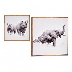 Värvimine raami loomadega Puitlaastplaat (31 x 2 x 31 cm)