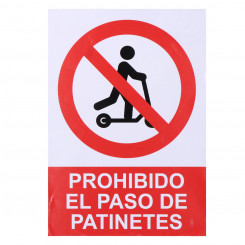 Знак Normaluz Prohibido Acceder Con Patinete Stick (21 x 30 см)