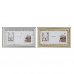 Photo frame DKD Home Decor Luxury 46,5 x 2 x 28,5 cm Crystal Silver Golden polystyrene Traditional (2 Units)
