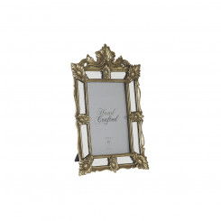 Photo frame DKD Home Decor 16 x 2 x 25 cm Mirror Champagne Crystal Resin Shabby Chic