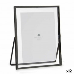Photo frame Black Metal Glass Plastic 18,5 x 1 x 23 cm (12 Units)