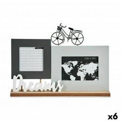 Фоторамка Dreams Bicycle Белый Чёрный Серый Дерево 6 x 27 x 37,5 см (6 шт.)