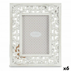 Photo frame Wood White 22 x 27 x 1 cm (6 Units)