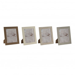 Рамка для фото Home ESPRIT Коричневый Бежевый Кремовый Натуральный Кристалл полистирол 26,2 x 1,6 x 31,2 см