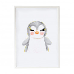 Картина Вязаные крючком Разноцветные 33 х 43 х 2 см Пингвин