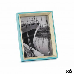 Рамка для фотографий Кристалл Синий Белый МДФ Дерево (3 x 22 x 17 см) (6 шт.)