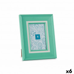 Photo frame Crystal Green Plastic (6 Units) (2 x 23 x 18 cm)
