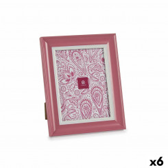 Photo frame Crystal Pink Plastic (6 Units) (2 x 26 x 21 cm)