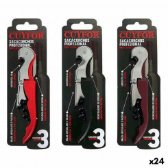 Corkscrew with foil cutter and bottle opener Cuyfor 8423607130017 12.5 x 2.5 cm (24 Units) (12.5 x 2.5 cm)
