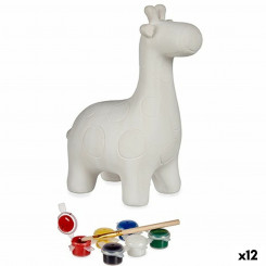 Paint Your Own Money Box Giraffe Ceramic 10,5 x 24,5 x 18,5 cm (12 Units)
