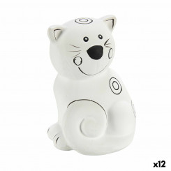 Paint Your Own Money Box Cat Ceramic 9 x 11,8 x 8,5 cm (12 Units)