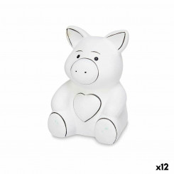 Paint Your Own Money Box Pig Ceramic 9 x 11,8 x 8,5 cm (12 Units)