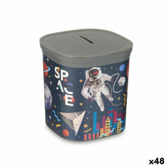 Money box Multicolour Astronaut Plastic 9 x 10,2 x 9 cm (48 Units)