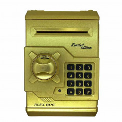 Money box Roymart Limited Edition Safety-deposit box Golden (18 x 13 x 12 cm)