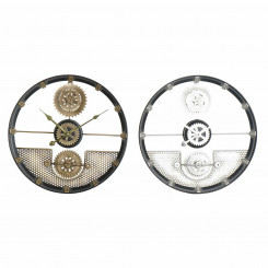 Настенные часы DKD Home Decor Серебро Золотое Железные шестерни (40 x 5,5 x 40 см) (2 шт)