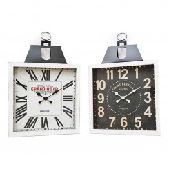 Настенные часы DKD Home Decor Черный Белый Железо МДФ Дерево (60 x 6 x 89 см) (2 шт)