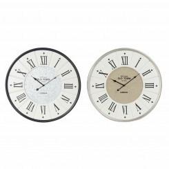 Настенные часы DKD Home Decor Серый Бежевый Железо МДФ Дерево (2 шт) (60 x 5 x 60 см)